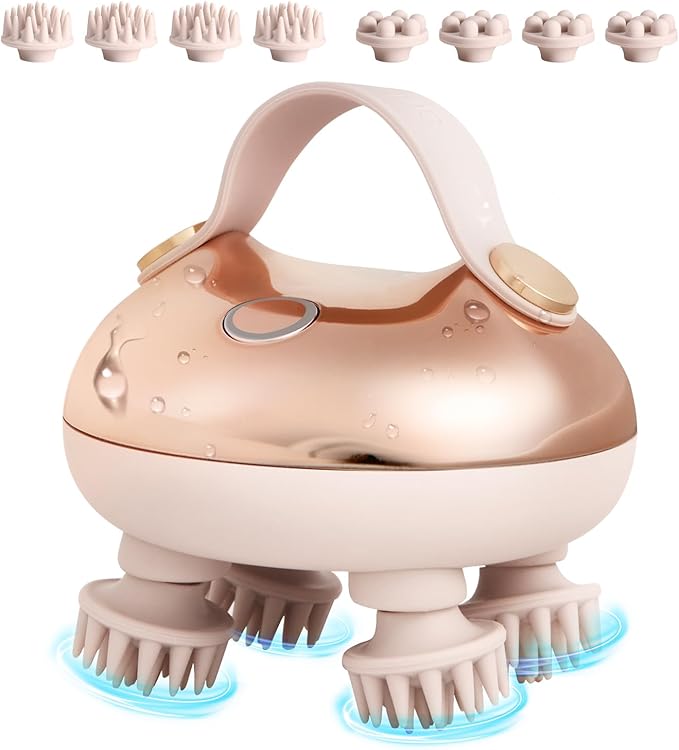 arboleaf Scalp Massager Kneading Head Massager Scalp Stress Relax Portable Rechargeable Hair Massager Shower Massage Waterproof Cat Massager Scratcher,Gift for Mom Dad-BrightBean Baby