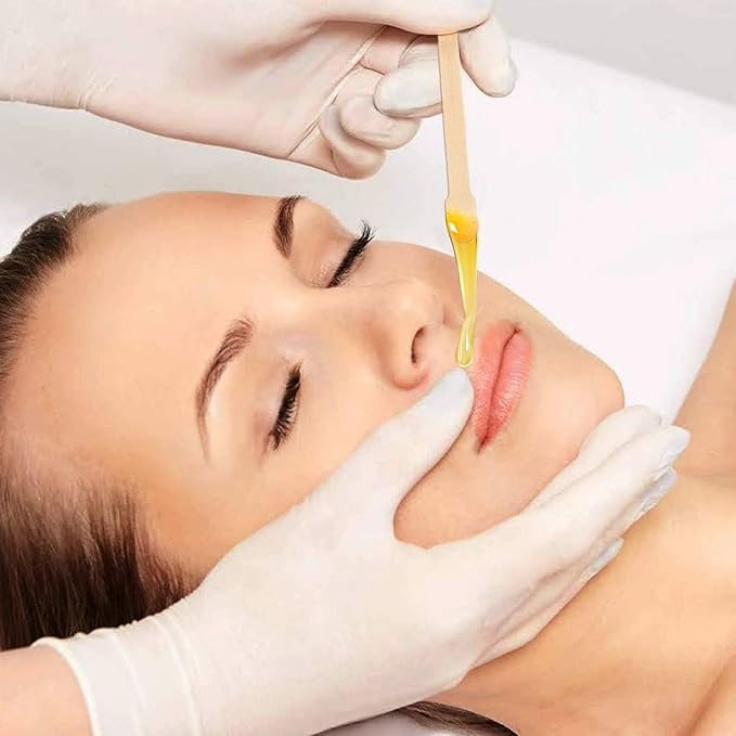 Mibly 250 Pcs Wooden Wax Sticks - Eyebrow, Lip, Nose Small Waxing Applicator Sticks for Hair Removal and Smooth Skin - Spa and Home Usage-BrightBean Baby