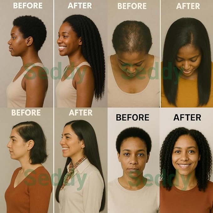 Seddy Hair Growth & Strengthening Oil with Caffeine, Rosemary, Castor, Biotin, Peppermint, Argan & Jojoba Oils - 1.7 Fl. Oz (Pack of 1)-BrightBean Baby