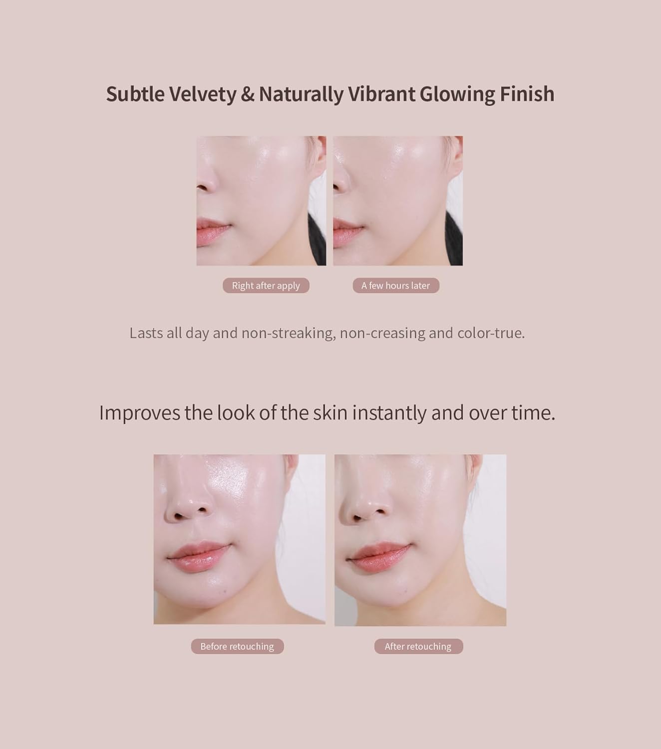 Heart Percent Dote on Mood Layer Cushion SPF 50+/PA+++ with Refill, Satin Glow Silky Flawless Finish Full Coverage Advanced Skincare Foundation (#21Y)-BrightBean Baby