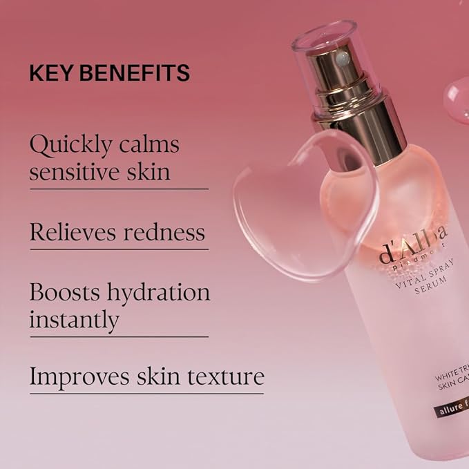 d'alba Piedmont Italian White Truffle Vital Spray Serum, Vegan Skin Care, Calming and Hydrating Facial Mist for Red and Sensitive Skin, Glow Serum, Surfactant Free, All in One, Korean Skin Care-BrightBean Baby