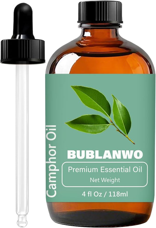Organic Camphor Essential Oil for Damaged Hair Water Toner Spray for Face Skin Care Soaps Skin Hydration Bath Facial Mist Toner 118 ml-BrightBean Baby