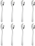 8 Pieces Heavy Duty Teaspoons Set,Tea Spoons Silverware,Food Grade Stainless Steel Dessert Spoons,Mirror Polished and Dishwasher Safe