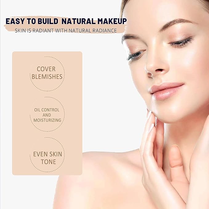 NOISSUE Cc Cream Skin Tone Adjusting CC Cream SPF 50, Face Sunscreen and Foundation, Colour Correcting Self Adjusting Soft Moisturizing Skin Tone Gel Invisible Pore Light Oil-Free (2pcs-Natural)-BrightBean Baby