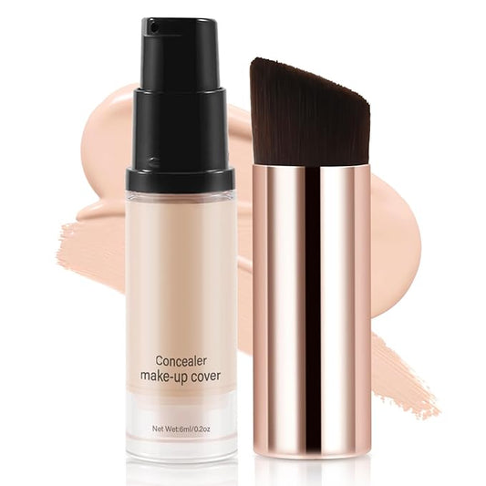 2pcs Liquid Concealer Set with Brush,Full Cover,Concealer Wand with Matte Finish,Corrects，Covers，Long Wear Up to 24hr-BrightBean Baby