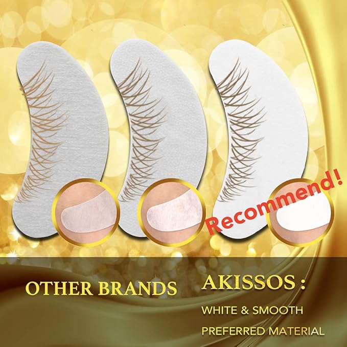 Hydrogel Eye Patch Eyelash Extension Supplies - Akissos 100 PCS Lash Extension Supplies Lift Tint Under Eye Pads Undereye Gel Patches Lint Free Professional Individual DIY Beauty Tool - 3nd Gen-BrightBean Baby
