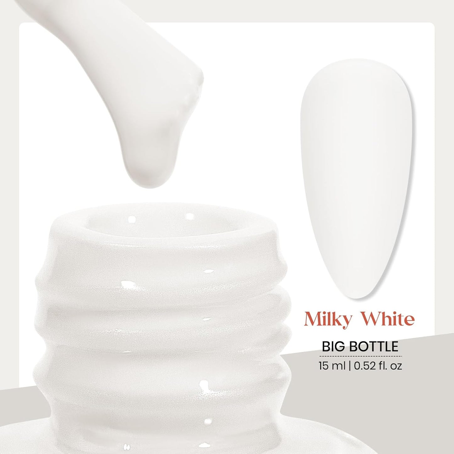 MIZHSE White Nail Polish Matte, 15ML Large Capacity Quick Dry Nail Lacquer for Nail Art Varnish, Mist Effect Matte Finish Velvet Nail Polish for Women Girl Nail Art DIY Home. 0.53 fl oz-BrightBean Baby