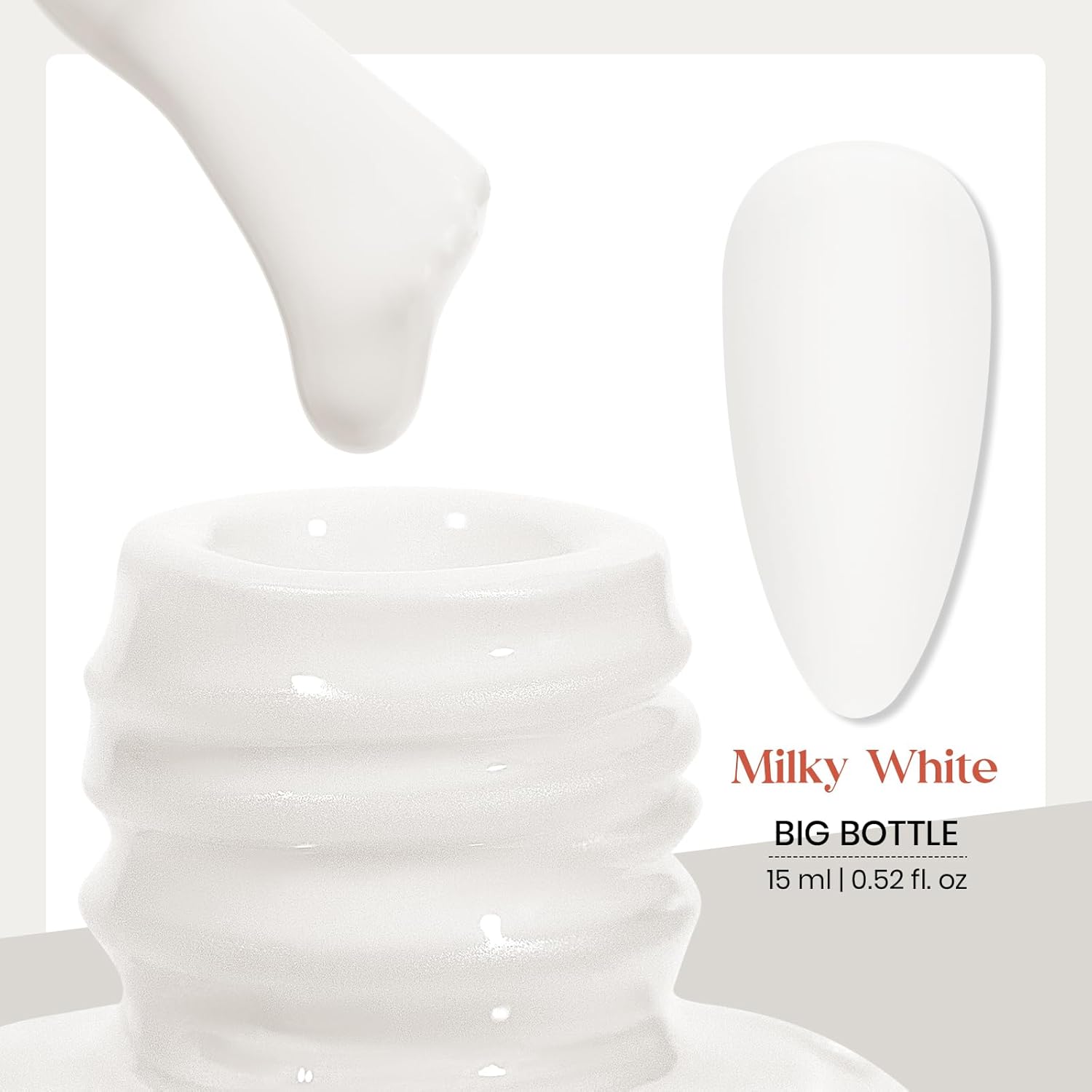 MIZHSE White Nail Polish Matte, 15ML Large Capacity Quick Dry Nail Lacquer for Nail Art Varnish, Mist Effect Matte Finish Velvet Nail Polish for Women Girl Nail Art DIY Home. 0.53 fl oz-BrightBean Baby