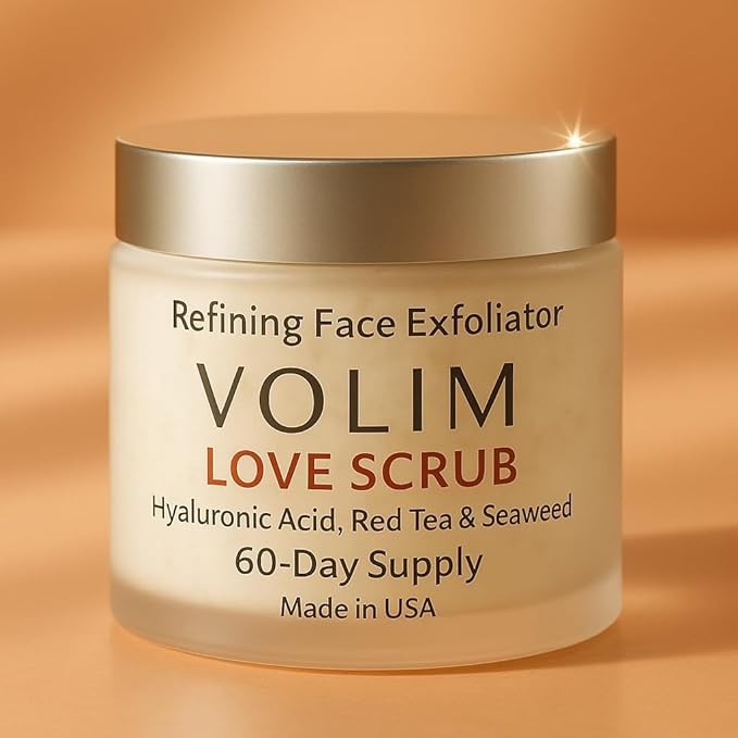 Love Scrub with Hyaluronic Acid Natural Face Exfoliator for Wrinkles, Acne, Fine Lines, Blackheads & Clogged Pores-BrightBean Baby