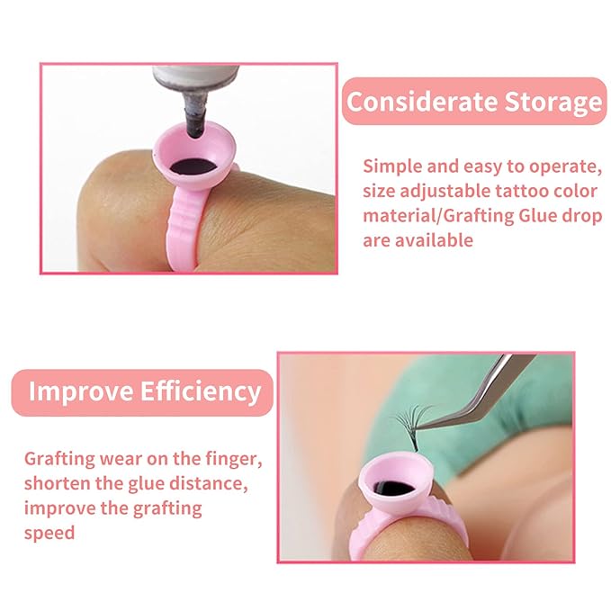 350 PCS Under Eye Gel Pads,Eyelash Mascara Brushes,Holder Eyelash Extension Rings - 100% Naturel Lint Free,Comfy and Cool,Eyelash Extension Eye Pads,Hydro gel Eye Patches Beauty Tool(Pink)-BrightBean Baby