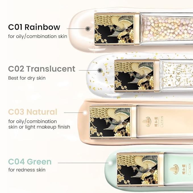 CATKIN Skin Tone Corrector Makeup Primer, Isolation Cream, 3 IN 1 Skin Tone Correcting, 73% Moisturizing Essence, Oil Control Primer For Flawless & Poreless Face Makeup Base Oil Free Formula-BrightBean Baby