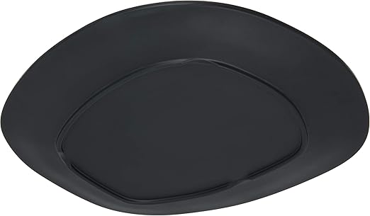 Carlisle FoodService Products Ridge Resuable Plastic Platter Oblong Platter for Home and Restaurant, Melamine, 13 Inches, Soapstone, (Pack of 6)