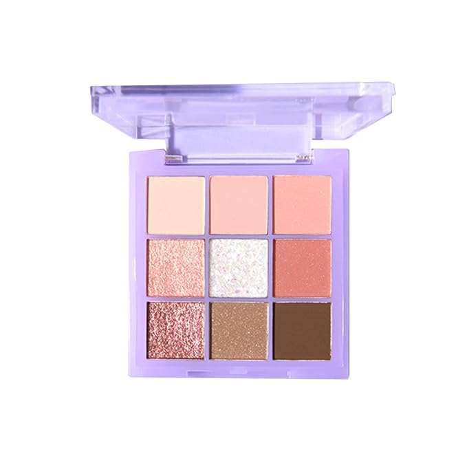 Violet Fairy 9 Color Eyeshadow Palette, Warm Neutrals (02)-BrightBean Baby