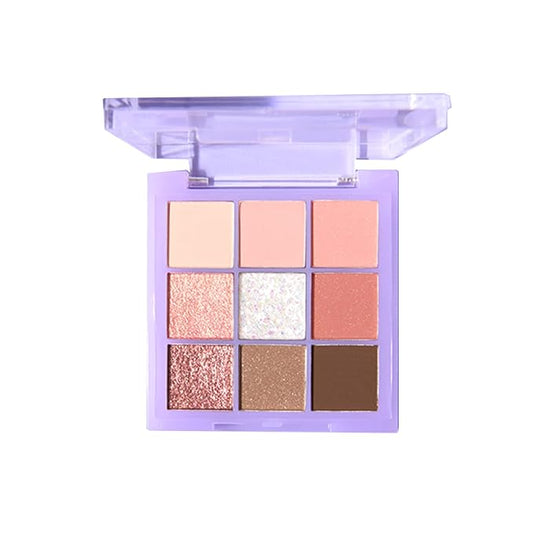 Violet Fairy 9 Color Eyeshadow Palette, Warm Neutrals (02)-BrightBean Baby