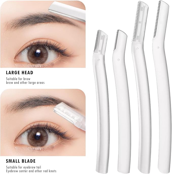 Dermaplaning Tool Set – Facial Razor for Women & Men with Eyebrow Trimmer – Exfoliating Facial Shaver for Peach Fuzz Removal, Skin Refresh & Eyebrow Shaping-BrightBean Baby