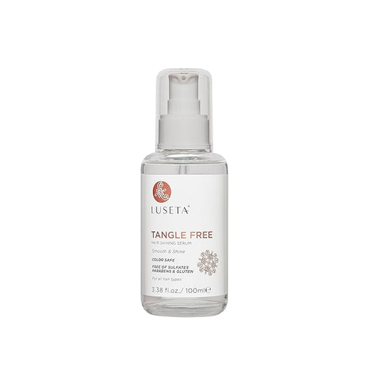 Luseta Tangle Free Routine Hair Serum Oil for Women and Men Detangling with Keratin and Argan Oil, Color Safe for Curly and Wavy Hair, Paraben & Gluten Free 3.38oz-BrightBean Baby