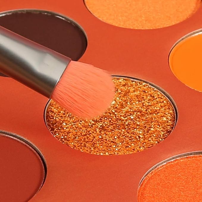 docolor Eyeshadow Palette 9Colors Orange Eyeshadow Gemstone Shadow Palettes Highly Pigmented Mattes Shimmers Smokey Glitter Cream Colorful Powder Blendable Long Lasting Waterproof Makeup Palette-BrightBean Baby