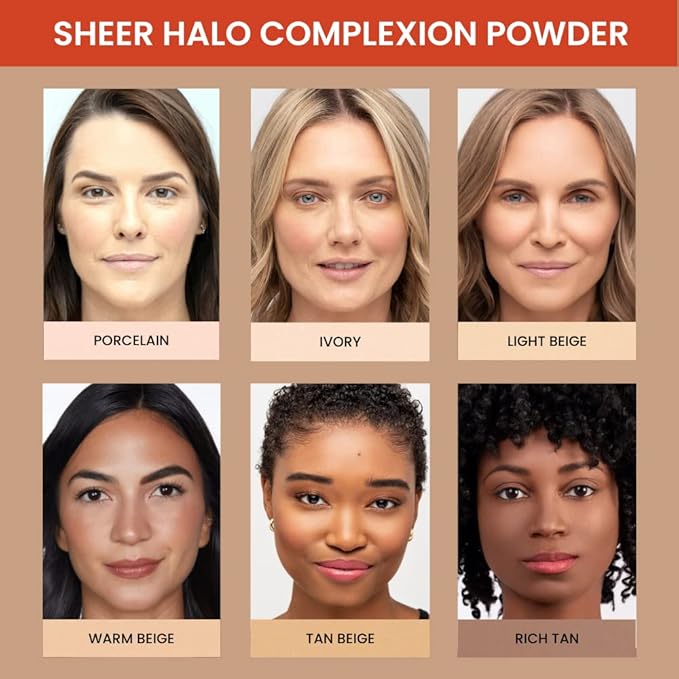 True + Luscious Sheer Halo Complexion Powder – Natural Matte Finish Foundation, Sheer to Medium Coverage – Clean, Vegan and Cruelty Free Powder Foundation – 0.32 oz-BrightBean Baby
