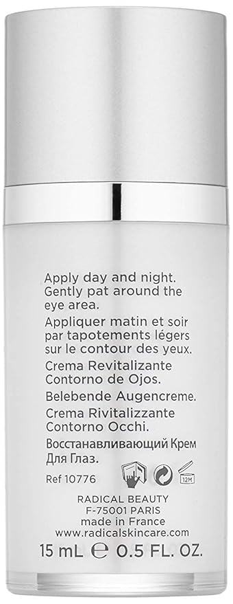 Radical Skincare Eye Revive Creme - 4 in1 Anti-Aging Solution Combats Wrinkles, Dark Circles, Puffiness, & Fine Lines - For All Skin Types Including Sensitive Skin - Paraben Free (0.5 Fl Oz, 2 Pack)-BrightBean Baby