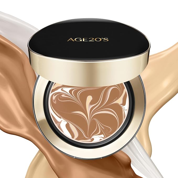 AGE20'S Signature Essence Pact SPF 50+ | Pack of 1 | 29W CARAMEL | Cream Foundation, Dewy Finish, Natural Coverage | Korean Cushion Foundation-BrightBean Baby