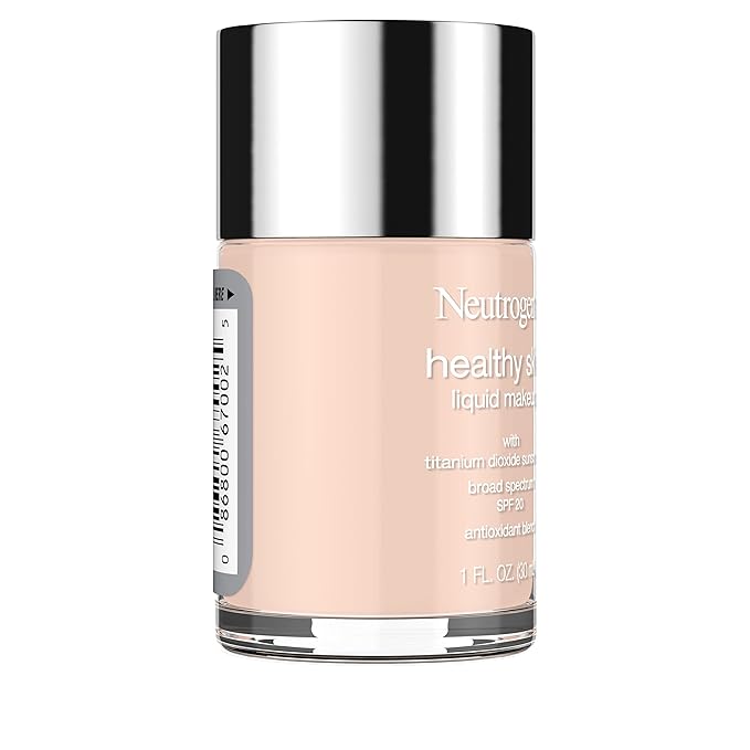 Neutrogena Healthy Skin Liquid Makeup Foundation with Broad Spectrum SPF 20 Sunscreen, Medium Coverage Foundation with Nourishing Pro-Vitamin B5, Natural Ivory 20, 1 fl. oz-BrightBean Baby