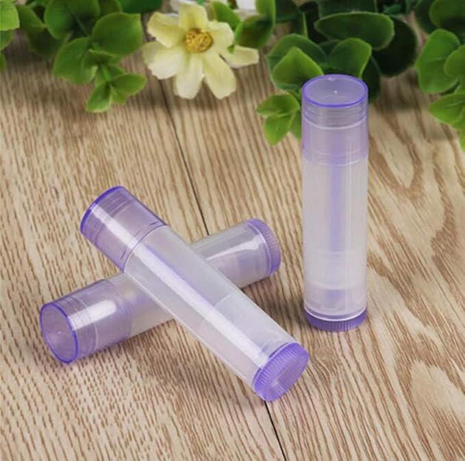 5ml 50 Pcs Empty Clear Lip Balm Tubes Containers with Twist Bottom and Multi Color Caps for Making Lip Balm,DIY Cosmetic Tubes-BrightBean Baby