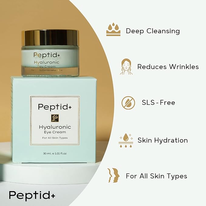 YL Hyaluronic Acid Eye Cream for All Skin Types, Moisturizing and Hydrating Under Eye Moisturizer for Dark Circles & Puffiness, Smooths Fine Lines (1 Fl Oz, 30 ml)-BrightBean Baby