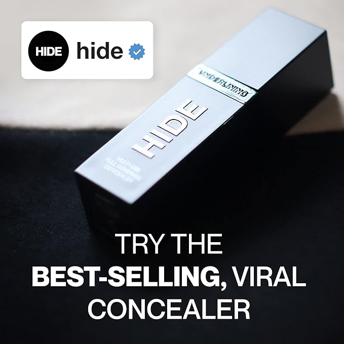 HIDE Liquid Concealer, 0.5 fl. oz. - Medium to Full Coverage Matte Concealer for Acne, Blemishes, Under Eye Dark Circles & Hyperpigmentation, Oil Free Concealer, Color For All Skin Tones (Walnut)-BrightBean Baby