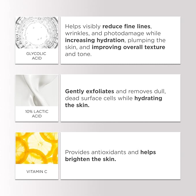 Glytone Rejuvenating Mask - 3% Pure Glycolic Acid, Lactic Acid, Vitamin C & Collagen - Purify & Exfoliate - For All Skin Types - Fragrance-Free - 3 fl. oz.-BrightBean Baby