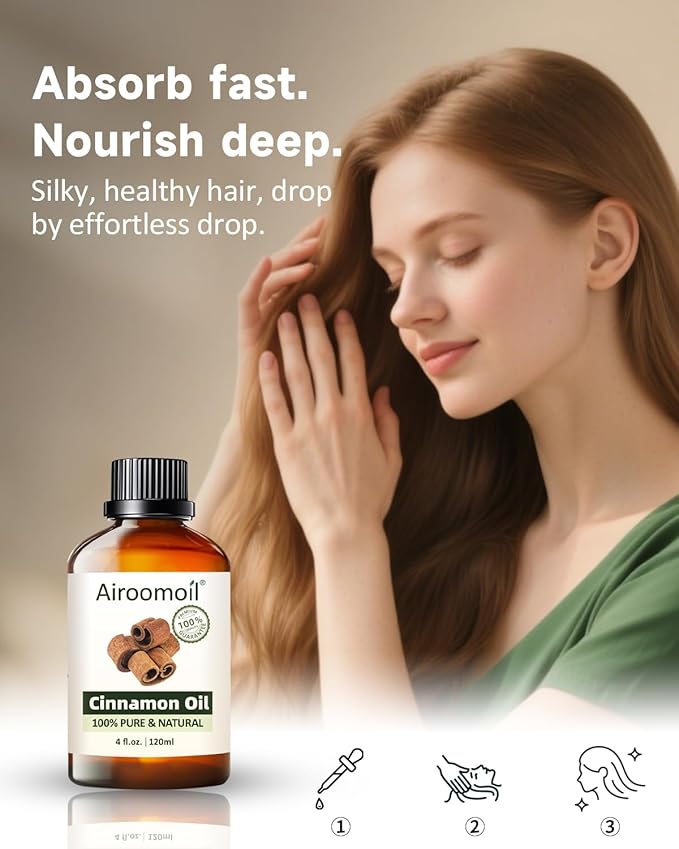 Pure Cinnamon Essential Oil, 100% Pure Natural Cinnamon Essential Oil, Premium Grade Essential Oils for Diffusers for Home, Skin, Care Massage, Soap Making, Aromatherapy, 4 Fl Oz | 120ml-BrightBean Baby
