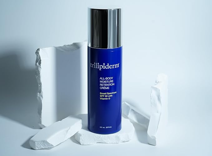 Trilipiderm Moisturizing Sunblock 8oz All Day Hydration for Body and Face, Vitamin D Enriched Broad Spectrum Sunscreen, Two Pack-BrightBean Baby