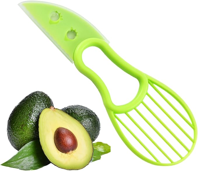 3 In 1 Avocado Slicer Tool: Avocado Peeler Slicer Tool, Avocado Knife, Avocado Cutter and Kitchen Gadgets for Pit Remover Fruit & Vegetable