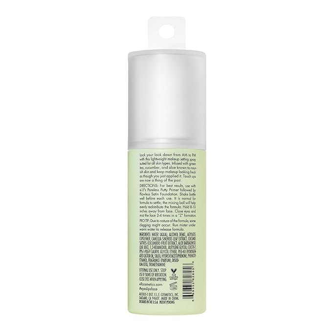 e.l.f. Stay All Night Micro-Fine Setting Mist, Hydrating & Refreshing Makeup Setting Spray For 16HR Wear-time, Vegan & Cruelty-Free, 2.7 Fl Oz-BrightBean Baby