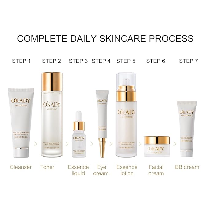 O'KADY Anti Aging Skin Care Sets Gentle Skin,Care Travel Kit,cleanser,Toner, Face Serum,Eye Cream,Face Cream Facial Skin Care Sets & Kits for Wife Mom Women Girl Valentine's Day (12 Piece)-BrightBean Baby