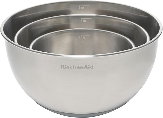 KitchenAid Stainless Steel Mixing Bowls, Set Of 3