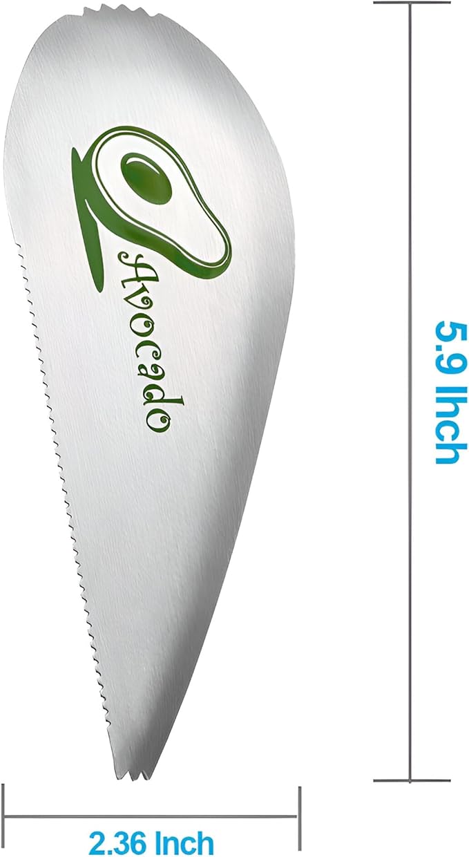 Metal Avocado Slicer & Cutter : Satinless Steel Avocado Cutter & Slicer Effortlessly Cut Fruits and Avocados Durable and Long Lasting