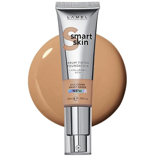 Lamel- Smart Skin Serum Tinted Foundation - 406 Medium Beige | Smoothens skin | Weightless texture| Blurs pores | All-day wear | 35ml-BrightBean Baby