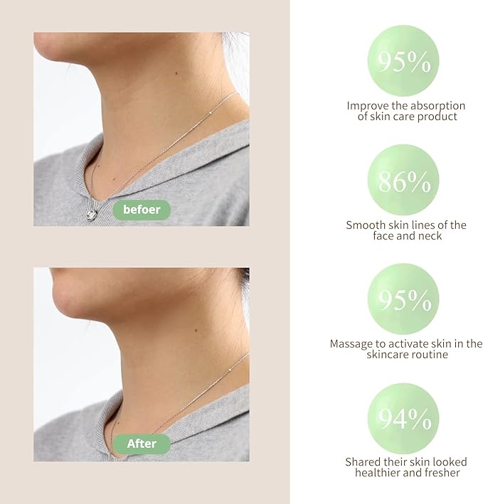 Ms.W Facial Massager for Women, Portable Facial Massager for Skin Care, Electric Facial Massage Kit, 45 ± 5℃ Heating and 3 Massage Modes-* (Green)-BrightBean Baby