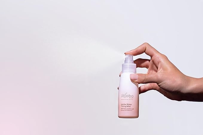 The Jojoba Company Water Toning Mist With Pure Jojoba Leaf Extract & Vitamin C - Hydrating, Toning & Firming - Antioxidant Protection - Reduces Pore Size - For Thirsty, Dehydrated & Dry Skin - 50ml-BrightBean Baby