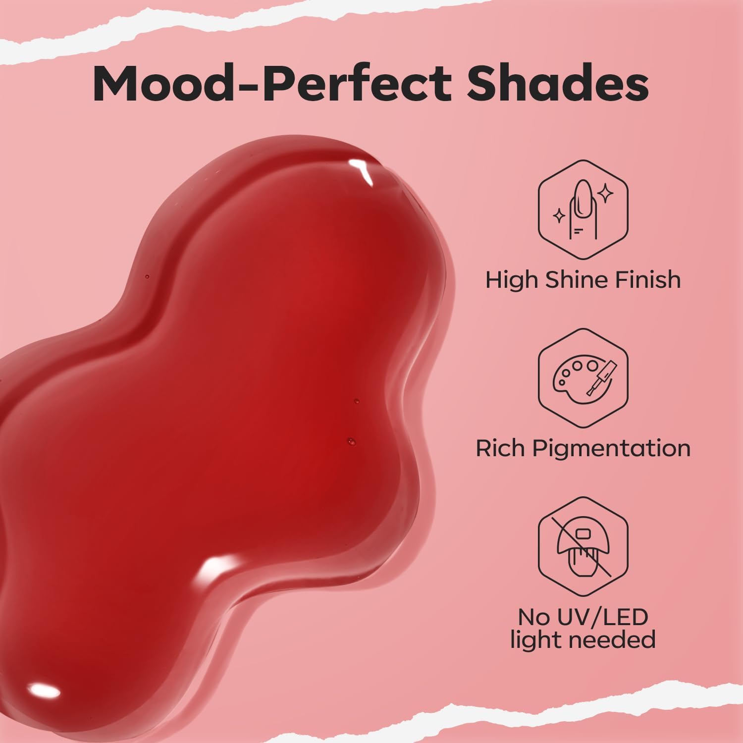 modelones Jelly Red Nail Polish, Sheer Dark Red Clear Translucent Semi-Transparent 15 ml Quick Dry Nail Lacquer Strengthener Long Last Finger Toe Nail Art DIY Manicure Gift for Women Girls 0.5 Fl Oz-BrightBean Baby