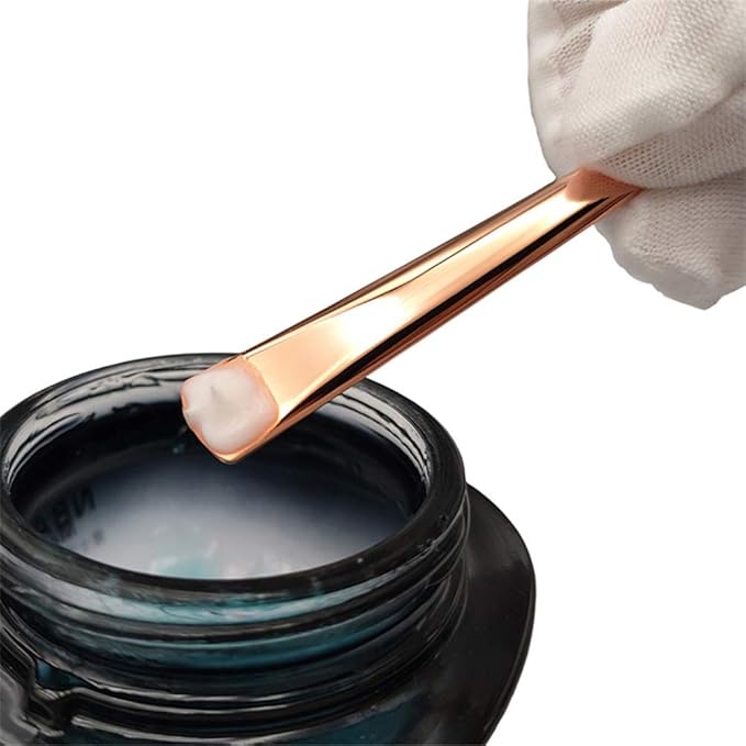 AKOAK 4 Pieces Metal Makeup Spatula, Makeup Spoon/Applicator, Reusable Mask Spoon for Creams, Blends, Lotions, Skin Creams, Moisturizers, Home Salons-BrightBean Baby