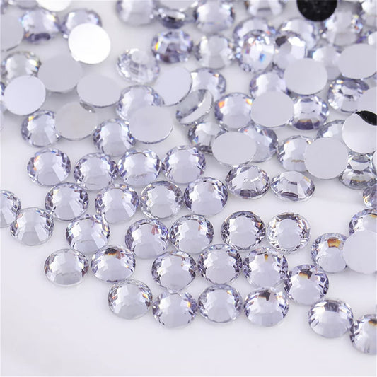 3000 Pieces SS12 3mm Flatback Rhinestones Clear Glass Round Gems Crystals for Nail Art DIY Crafts Clothes Shoes Bags （White）-BrightBean Baby