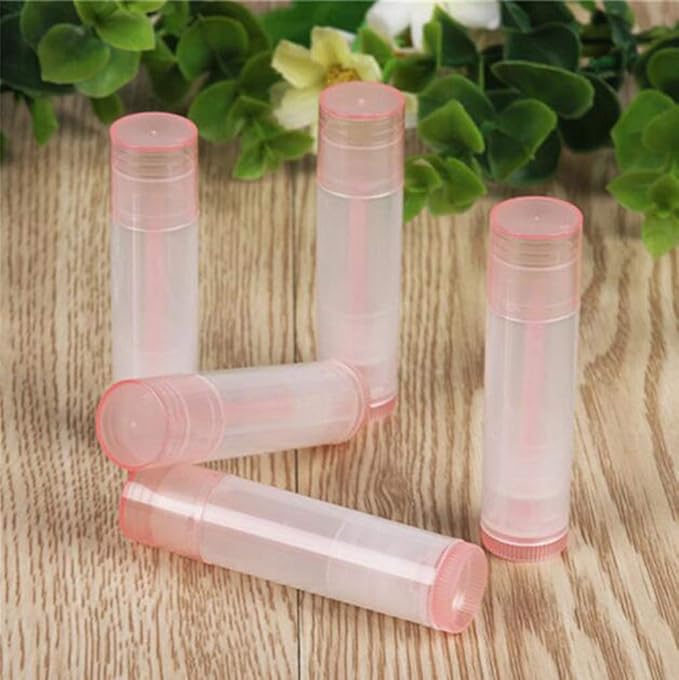 5ml 50 Pcs Empty Clear Lip Balm Tubes Containers with Twist Bottom and Multi Color Caps for Making Lip Balm,DIY Cosmetic Tubes-BrightBean Baby