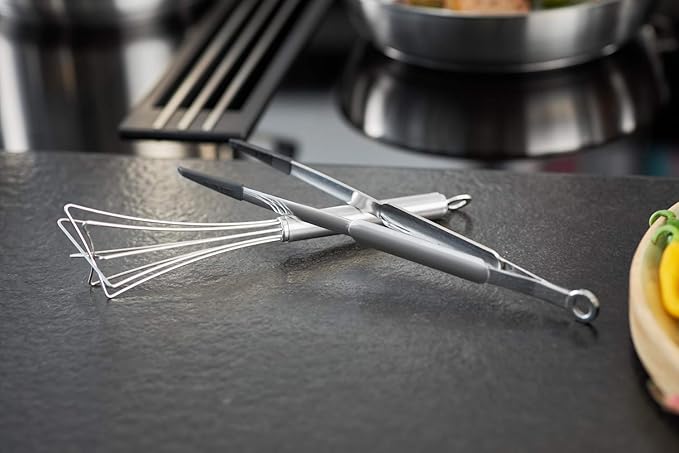 Rosle 12986 Stainless Steel Fine Tipped with Silicone Needle-Nose Pliers Cooking Tongs