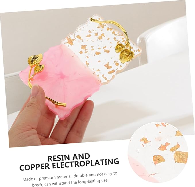 FOMIYES 2pcs Nail Palette Nail Art Gel Nail Art Palette Nail Tool Manicure Display Board Nail Polish Display Board Nail Color Palette Copper Plating Pink Makeup Mixing Plate Nail Art Plate-BrightBean Baby