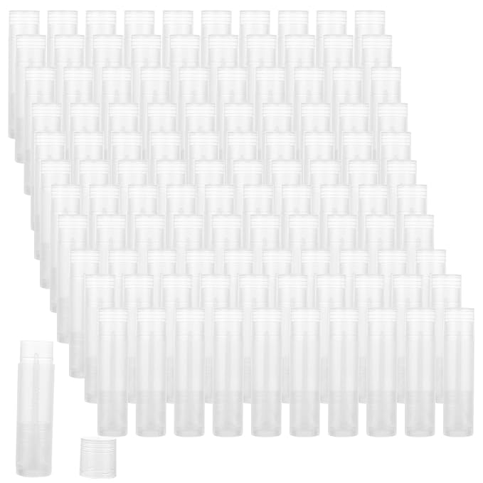 200PCS Lip Balm Tubes with Caps, Clear Lip Balm Tubes Empty Chapstick Tubes Empty Bulk for DIY Lipstick Homemade 3/16 Oz (5.5 ml)-BrightBean Baby