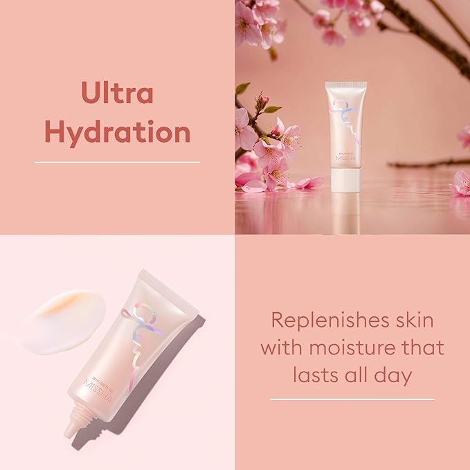 MISSHA Glow Skin Balm 0.68 fl oz/ 20ml, 4-in-1 Primer, Moisturizing Cream, Morning Pack, Luminizing Cream for a Flawless Natural Glow Glass Skin-BrightBean Baby