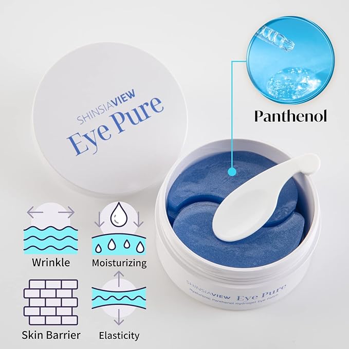 Hyaluronic Panthenol Under Eye Patches Vegan Firming Eye Gel Mask for Wrinkle, Puffy Eye, Dark Circle Treatment 30 Pairs-BrightBean Baby