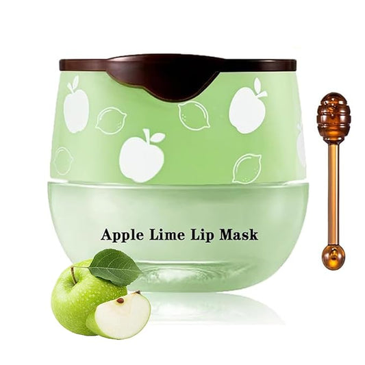 1PCS Bee Lip Balm Honey Lip Balm,Exfoliating Honey Pot Lip Balm Sleeping Lip Mask with Brush, Hydrating & Prevention Dry and Cracked, Lip Scrubs Exfoliator & Moisturizer-BrightBean Baby