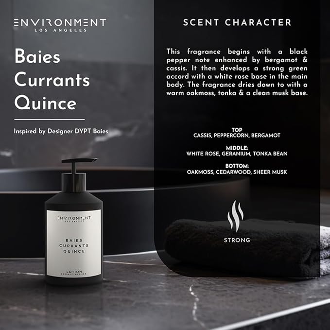 ENVIRONMENT Inspired by Designer Perfume DYPT Lotion, 300ml Luxury Scented Lotion (Baies | Currants | Quince) Bathroom Luxury, Men & Women High-End Body Lotion, Hand Cream, Dry Skin Treatment-BrightBean Baby